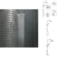 Vidaxl - Duschköpfe - Living Doppelkopf-Duschset mit Handbrause Edelstahl - Silber Vidaxl - Duschköpfe - Living Doppelkopf-Duschset mit Handbrause Edelstahl - Silber von VIDAXL