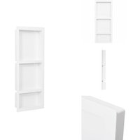 Vidaxl - Duschnische mit 3 Fächern Mattweiß 41x99x9 cm - Duschablage - Duschwand - Badezimmerregal - Duscheinrichtung - Duschzubehör Vidaxl - Duschnische mit 3 Fächern Mattweiß 41x99x9 cm - Duschablage - Duschwand - Badezimmerregal - Duscheinrichtung - Duschzubehör von VIDAXL