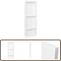 Duschnische mit 3 Fächern Mattweiß 41x99x9 cm - Duschablage - Duschwand - Badezimmerregal - Duscheinrichtung - Duschzubehör Duschnische mit 3 Fächern Mattweiß 41x99x9 cm - Duschablage - Duschwand - Badezimmerregal - Duscheinrichtung - Duschzubehör von VIDAXL