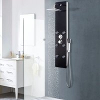 Duschpaneel Glas 25×44,6×130 cm Schwarz - Vidaxl Duschpaneel Glas 25×44,6×130 cm Schwarz - Vidaxl von VIDAXL