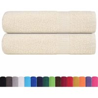 Duschtücher 2 Stk. Creme 70x140 cm 360 g/m² 100% Baumwolle Vidaxl von VIDAXL