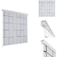 Vidaxl - Duschvorhänge - Living Duschrollo 100x240 cm Quadratmuster - Weiß von VIDAXL