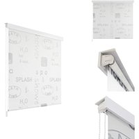 Duschvorhänge - Living Duschrollo 100x240 cm Splash-Design - Grau von VIDAXL