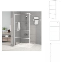 Duschwand für Begehbare Dusche Weiß 100x195 cm ESG-Klarglas - Duschabtrennung - Duschwand - ESG-Glas - Klarglas - Weiße Duschkabine von VIDAXL