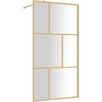 Bonnevie - Duschwand für Begehbare Dusche,Duschtrennwand esg Klarglas Golden 100x195cm vidaXL von BONNEVIE