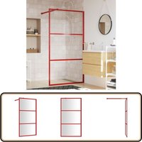 Duschwand für Begehbare Dusche mit ESG Klarglas Rot 100x195 cm - Duschwand - Begehbarer Duschraum - ESG Glas - Duschkabine - Duschvorhang Alternative Duschwand für Begehbare Dusche mit ESG Klarglas Rot 100x195 cm - Duschwand - Begehbarer Duschraum - ESG Glas - Duschkabine - Duschvorhang Alternative von VIDAXL