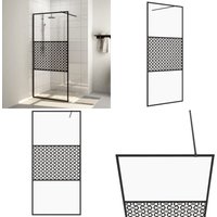 Duschwand für Begehbare Dusche mit Klarem ESG Glas 100x195 cm - Duschwand - ESG-Glas - Sicherheitsglas - Duschkabine - Walk-in Dusche - Home & Living von VIDAXL