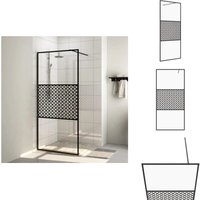 Duschwand für Begehbare Dusche mit Klarem esg Glas 80x195 cm - Duschwand - ESG-Glas - Sicherheitsglas - Duschkabine - Badmöbel von VIDAXL
