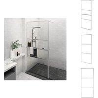 Vidaxl - Duschwand mit Ablage für Walk-In-Dusche Chrom 100x195 cm esg - Duschwand - Walk-In Dusche - Duschkabine - Sicherheitsglas - Chrom von VIDAXL