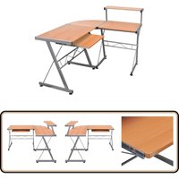 Eck-Computertisch Braun 132x112x99 cm Holzwerkstoff - Eck-Schreibtisch - Holzwerkstoff Schreibtisch - Computertisch - Arbeitsplatz - Home Office von VIDAXL