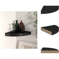 Vidaxl - Eck-Schweberegal Schwarz 25x25x3,8 cm mdf - Eckwandregal - Schwarzes Wandregal - Schwebendes Regal - Minimalistisches Regal von VIDAXL