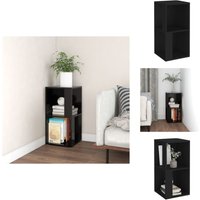 Eckregal Schwarz 33x33x67 cm Holzwerkstoff - Eckschrank - Regal - Holzschrank - Schwarz - Wohnraumschmuck von VIDAXL