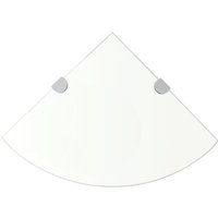 Eckregale 2 Stk. mit Verchromten Halterungen Glas Transparent vidaXL von VIDAXL