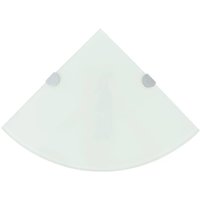 Eckregale 2 Stk. mit Verchromten Halterungen Glas Weiß 25x25 cm Vidaxl Eckregale 2 Stk. mit Verchromten Halterungen Glas Weiß 25x25 cm Vidaxl von VIDAXL