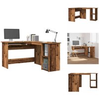Eckschreibtisch Altholz-Optik 120x140x75 cm Holzwerkstoff - Eckschreibtisch - Eckschreibtische - Schreibtisch - Büroschreibtisch von VIDAXL