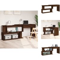 Eckschreibtisch Braun Eichen-Optik 200x50x76 cm Holzwerkstoff - Schreibtisch - Eckschreibtisch - Home Office - Arbeitsplatz - Holzwerkstoff von VIDAXL