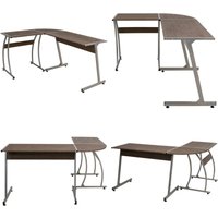 Eckschreibtisch Braun Holzwerkstoff - Eckschreibtisch - Schreibtisch Braun - Bürostuhl - Home Office - Arbeitsplatzgestaltung - Home & Living von VIDAXL