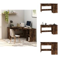 Eckschreibtisch Räuchereiche 120x140x75 cm Holzwerkstoff - Eck Schreibtisch - Schreibtisch Holz - Home Office - Büro Einrichtung - Arbeitsplatz Eckschreibtisch Räuchereiche 120x140x75 cm Holzwerkstoff - Eck Schreibtisch - Schreibtisch Holz - Home Office - Büro Einrichtung - Arbeitsplatz von VIDAXL