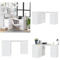 Vidaxl - Eckschreibtisch Weiß 145x100x76 cm Holzwerkstoff - Eckschreibtisch - Schreibtisch Weiß - Bürostuhl - Home Office - Arbeitsplatzgestaltung von VIDAXL
