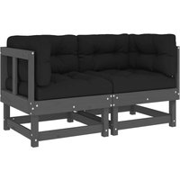 Ecksofas mit Kissen 2 Stk. Grau Massivholz Kiefer Vidaxl Ecksofas mit Kissen 2 Stk. Grau Massivholz Kiefer Vidaxl von VIDAXL