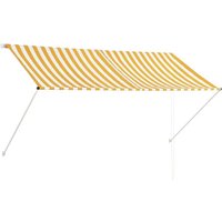 Bonnevie - Einziehbare Markise Sonnenmarkise 250×150 cm Gelb und Weiß vidaXL von BONNEVIE