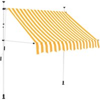 Bonnevie - Einziehbare Markise Sonnenmarkise Handbetrieben 200 cm Orange/Weiß Gestreift vidaXL von BONNEVIE