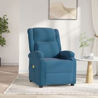 Elektrischer Massagesessel Blau Samt vidaXL936781 von VIDAXL