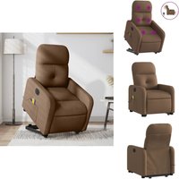 Elektrischer Massagesessel mit Aufstehhilfe Braun Stoff - Elektrostuhl - MassageSessel - Recamiere - Fernsehsessel - Bequeme Sessel Elektrischer Massagesessel mit Aufstehhilfe Braun Stoff - Elektrostuhl - MassageSessel - Recamiere - Fernsehsessel - Bequeme Sessel von VIDAXL