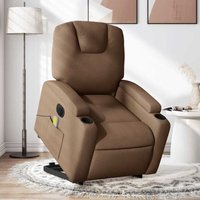 Elektrischer Massagesessel mit Aufstehhilfe Braun Stoff - Vidaxl von VIDAXL