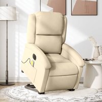 Vidaxl - Elektrischer Massagesessel mit Aufstehhilfe Creme Stoff Vidaxl - Elektrischer Massagesessel mit Aufstehhilfe Creme Stoff von VIDAXL