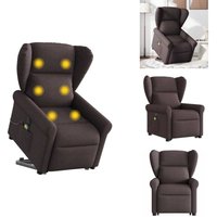 Elektrischer Massagesessel mit Aufstehhilfe Dunkelbraun Stoff - Massagesessel Mit Aufstehhilfe - Massagesessel - Relaxsessel - Sessel Elektrischer Massagesessel mit Aufstehhilfe Dunkelbraun Stoff - Massagesessel Mit Aufstehhilfe - Massagesessel - Relaxsessel - Sessel von VIDAXL
