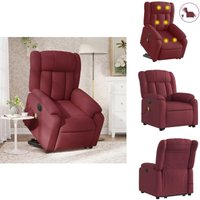 Elektrischer Massagesessel mit Aufstehhilfe Weinrot Stoff - Massagesessel Mit Aufstehhilfe - Massagesessel - Relaxsessel - Sessel Elektrischer Massagesessel mit Aufstehhilfe Weinrot Stoff - Massagesessel Mit Aufstehhilfe - Massagesessel - Relaxsessel - Sessel von VIDAXL
