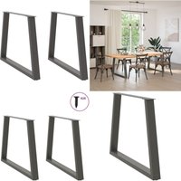 Esstisch Beine V-Form 2 Stück Anthrazit 100x(72-73,3) cm Stahl - Vidaxl von VIDAXL