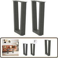 Esstisch Beine V-Form 2 Stück Anthrazit 28x(42-43,3) cm Stahl - Vidaxl von VIDAXL