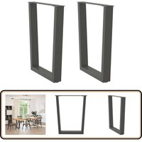 Esstisch Beine V-Form 2 Stück Anthrazit 70x(72-73,3) cm Stahl - Vidaxl von VIDAXL