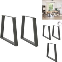Esstisch Beine V-Form 2 Stück Anthrazit 80x(72-73,3) cm Stahl - Esstischbein - Esstischbeine - Tischbein - Möbeltischbein von VIDAXL