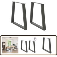 Esstisch Beine V-Form 2 Stück Anthrazit 80x(72-73,3) cm Stahl - Vidaxl von VIDAXL