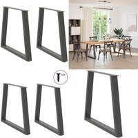 Esstisch Beine V-Form 2 Stück Anthrazit 80x(72-73,3) cm Stahl - Vidaxl von VIDAXL