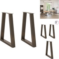 Esstisch Beine V-Form 2 Stück Naturstahl 50x(72-73,3) cm Stahl - Esstischbein - Esstischbeine - Tischbein - Möbeltischbein von VIDAXL