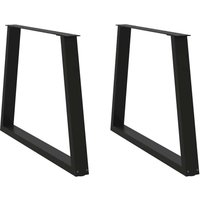 Esstisch Beine V-Form 2 Stück Schwarz 100x(72-73,3) cm Stahl - Vidaxl von VIDAXL