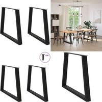 Esstisch Beine V-Form 2 Stück Schwarz 90x(72-73,3) cm Stahl - Vidaxl von VIDAXL