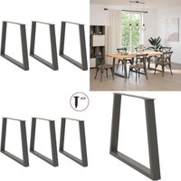 Esstisch Beine V-Form 3 Stück Anthrazit 100x(72-73,3) cm Stahl - Vidaxl von VIDAXL