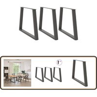 Esstisch Beine V-Form 3 Stück Anthrazit 100x(72-73,3) cm Stahl - Vidaxl von VIDAXL