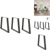 Esstisch Beine V-Form 3 Stück Anthrazit 70x(72-73,3) cm Stahl - Esstischbein - Esstischbeine - Tischbein - Möbeltischbein von VIDAXL