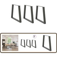 Esstisch Beine V-Form 3 Stück Anthrazit 70x(72-73,3) cm Stahl - Vidaxl von VIDAXL