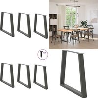 Esstisch Beine V-Form 3 Stück Anthrazit 70x(72-73,3) cm Stahl - Vidaxl von VIDAXL