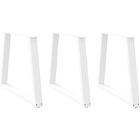 Esstisch Beine V-Form 3 Stück Weiß 70x(72-73,3) cm Stahl Vidaxl von VIDAXL