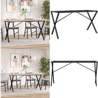 Esstisch-Gestell in X-Form 140x60x73 cm Gusseisen - Industriel Stil - Esstisch Gestell - Tischbeine - Metall Gestell - Gusseisen - Home & Living von VIDAXL