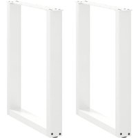 Esstischbeine U-Form 2 Stk. Weiß 60x(72-73) cm Stahl vidaXL von VIDAXL