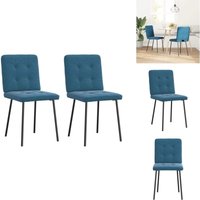 Esszimmerstühle 2 Stk. Blau Samt - Esszimmerstuhl - Esszimmerstühle - Stuhl - Küchenstuhl Esszimmerstühle 2 Stk. Blau Samt - Esszimmerstuhl - Esszimmerstühle - Stuhl - Küchenstuhl von VIDAXL